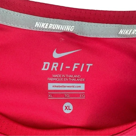 NIKE Red Dri-Fit Running Shirt - Picture 5 of 8